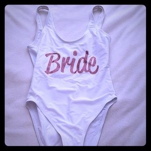Bride one piece bathing suit